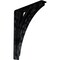 Ekena Millwork Nevio Wrought Iron Bracket, (Triple center brace), Antiqued Pewter 2"W x 12"D x 15"H BKTM02X12X15TNEAPW - alternate 1